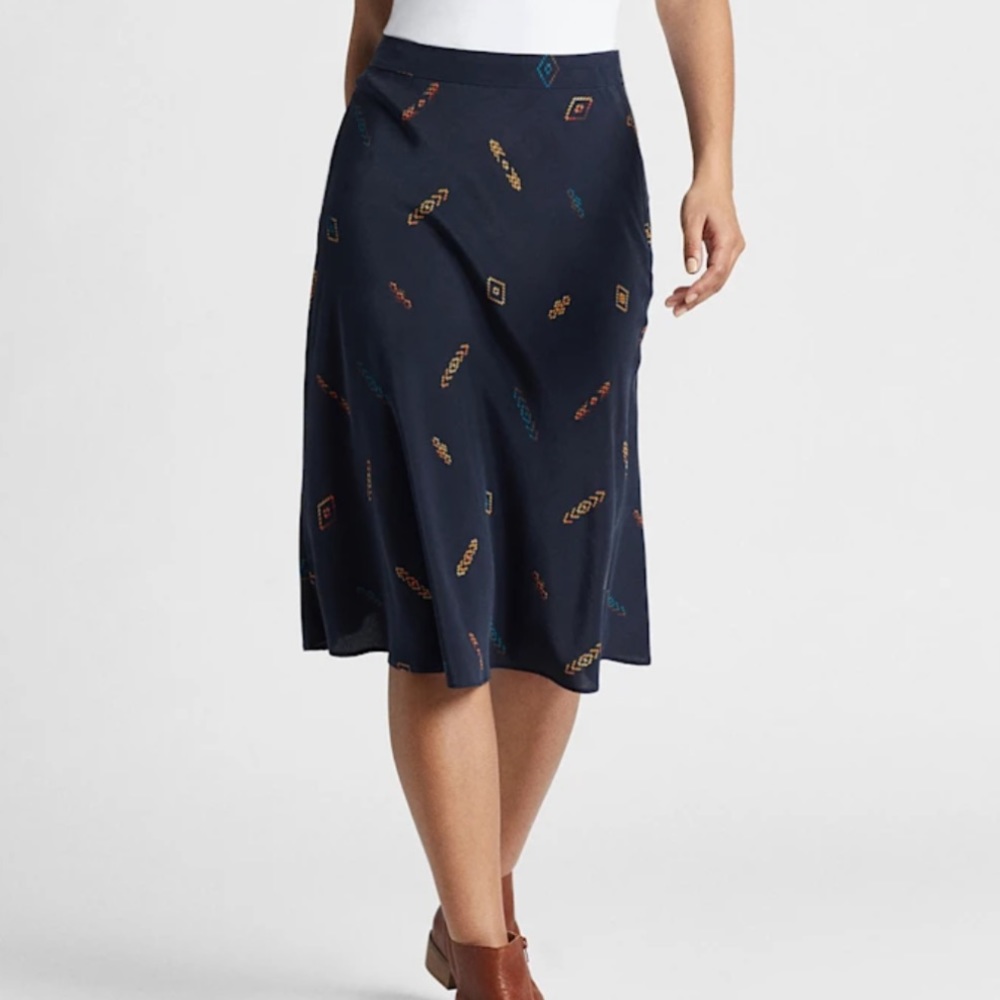Pendleton Woolen Mills 100% silk midi skirt